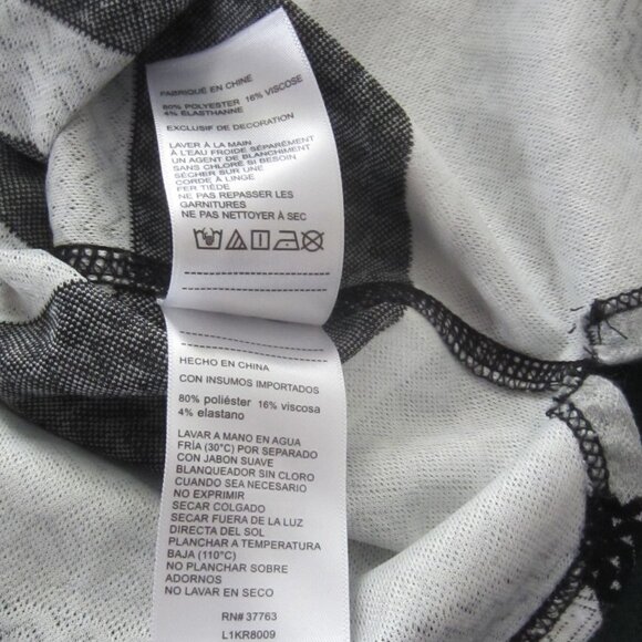 Women's Top LAUNDRY by Shelli Segal Size S/P/CH Black, Gray, White - Picture 8 of 8